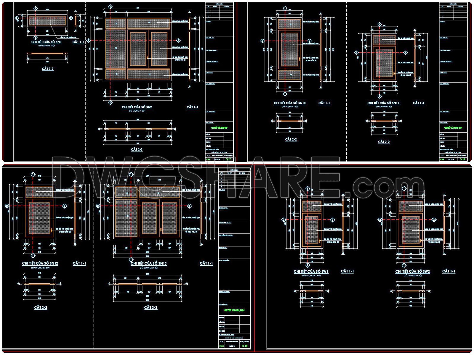 710. Free Detailed CAD Drawings Of Doors, Windows For Download (4)