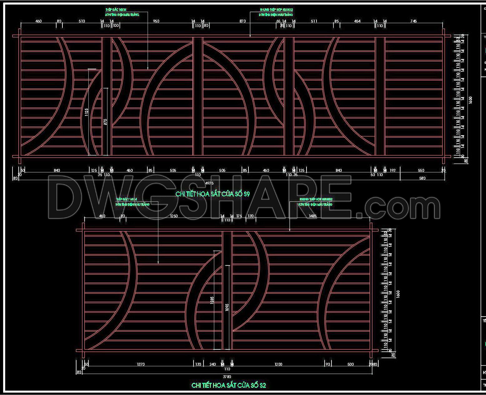 712. Free Detailed CAD Drawings Of Doors, Windows For Download (3)