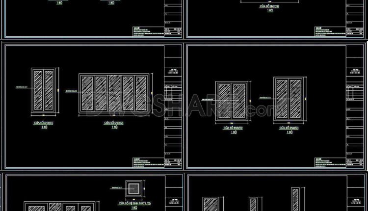 713. Get Free Detailed CAD Drawings of Doors and Windows for Download (1)