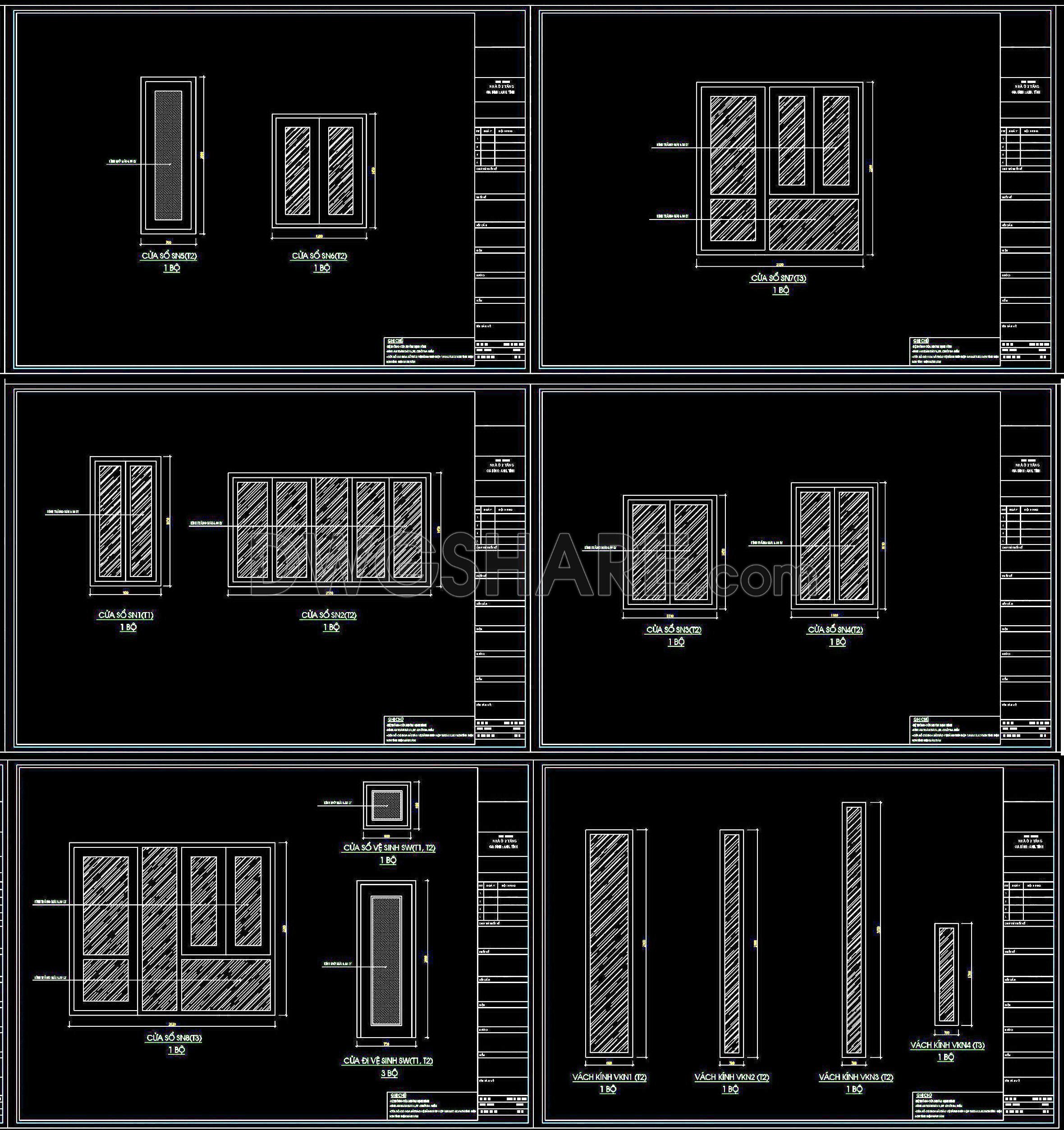 713. Get Free Detailed CAD Drawings of Doors and Windows for Download (2)