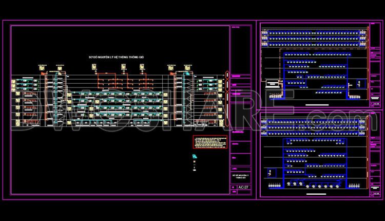 72. Free Download Cad Drawings Of Hvac Systems – Ventilation, Gas, And Central Control