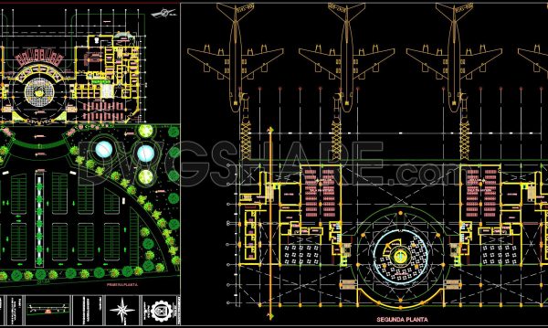 74. Download CAD Drawings of Spain International Airport Design