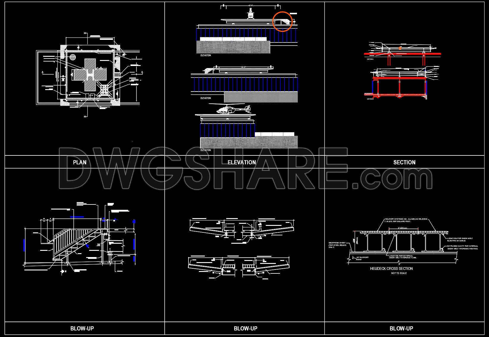 75. Free Download CAD Drawings of Helipad Details (1)