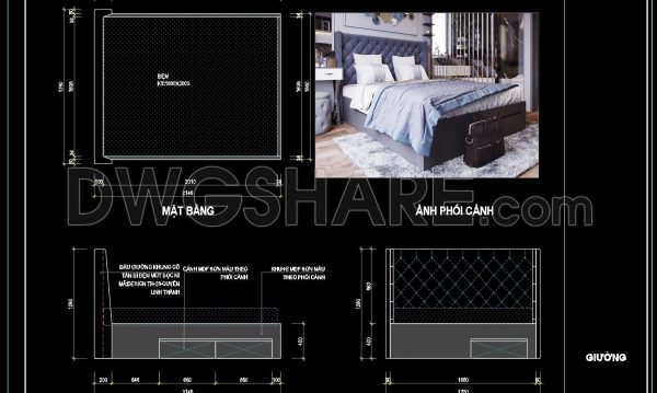 76. Free Download Bed CAD Shop Drawing
