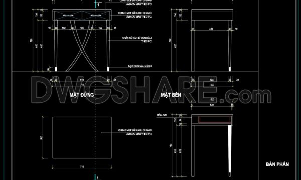 12 months ago
                

                
             34082. Free Download CAD Dressing Table Drawing – Detailed Design