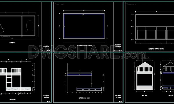 11 months ago
                

                
             33486. Free Download CAD Technical Drawing of Bunk Bed Design for Children