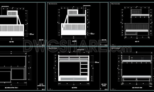 11 months ago
                

                
             86690. Free Download CAD Technical Drawing of Bunk Bed Design for Children