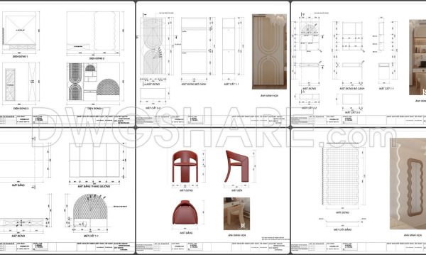 102. Download free detailed design drawings for an 11-square-meter bedroom