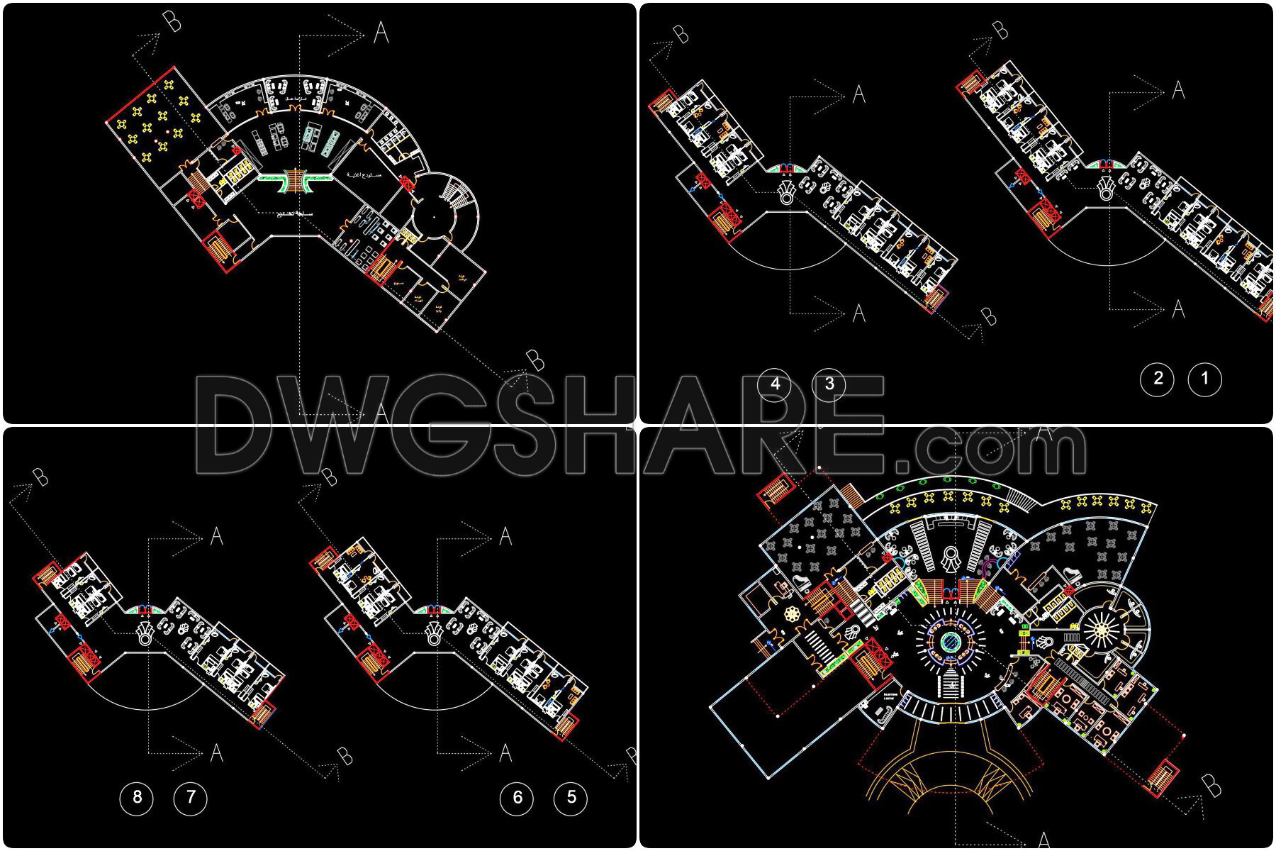 113. Free Download Architectural Drawings of 8-Story 5-Star Hotel (2)