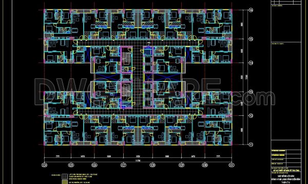 122. Free Download CAD Drawings – Detailed Floor Tiling Plans for High-Rise Apartment