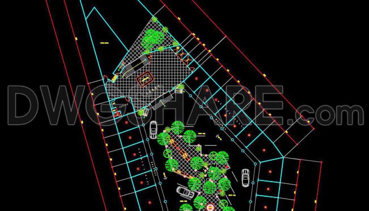 127. Free download of CAD drawings for a 5-storey commercial and hotel complex project (3)