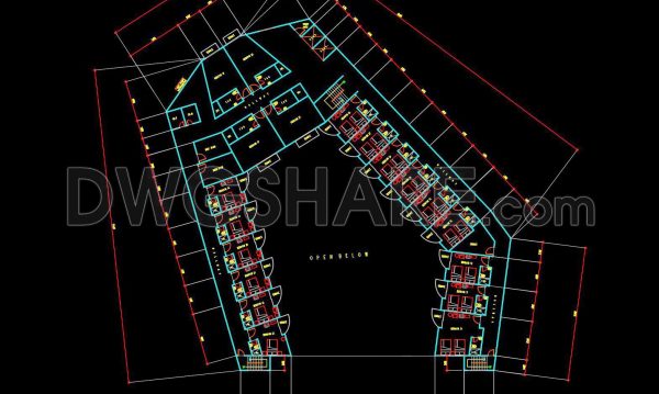 11 months ago
                

                
             717127. Free download of CAD drawings for a 5-storey commercial and hotel complex project
