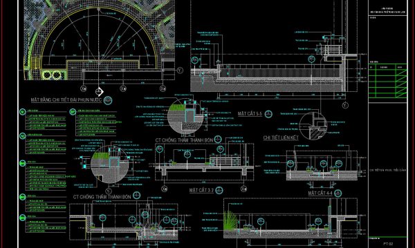 149. Download Free Cad Drawings – Landscape Garden And Central Fountain Design For Cultural And Sports Center (2)