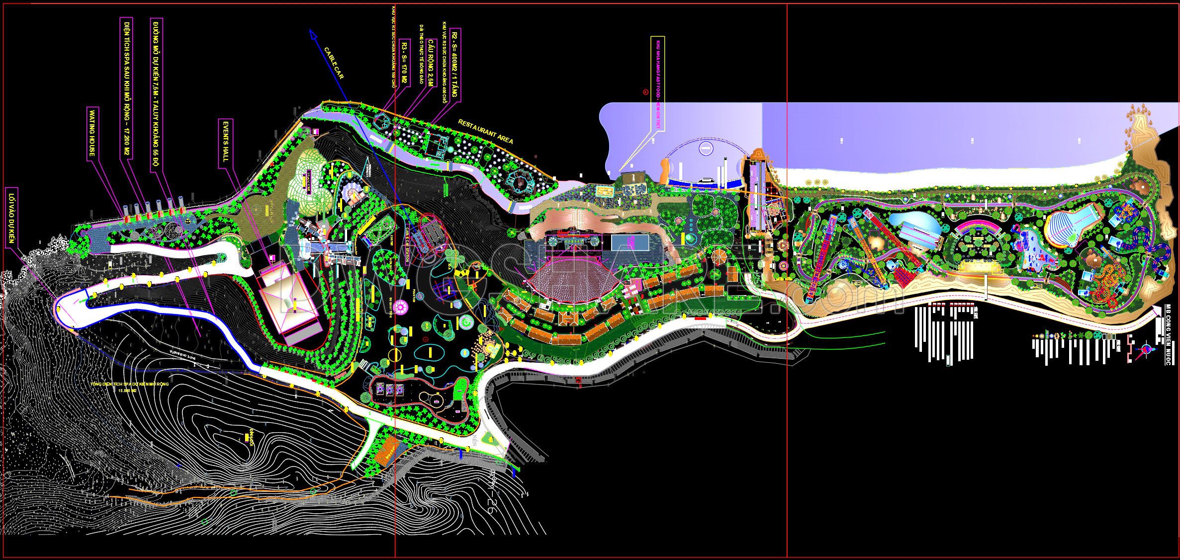 151. Download Cad Master Plan Layout Of The Tourist And Entertainment Resort Project