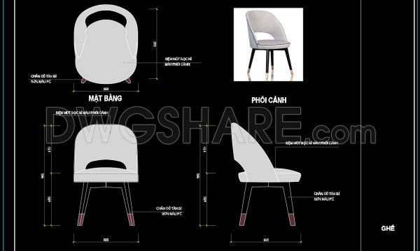 11 months ago
                

                
             831152. Detailed Dining Chair CAD Drawing – Free Download with Dimensions