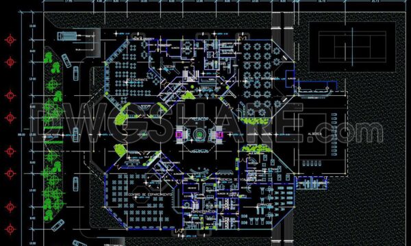157. Download free layout floor plan drawings of a business-class hotel