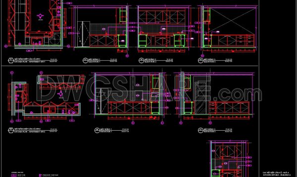 10 months ago
                

                
             797173. Free Download CAD Kitchen Design Drawings – Apartment Floor Plan and Elevations