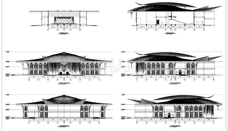 20. Download Free CAD Drawings of Grand Theater Design with 1,300 Seats (3)