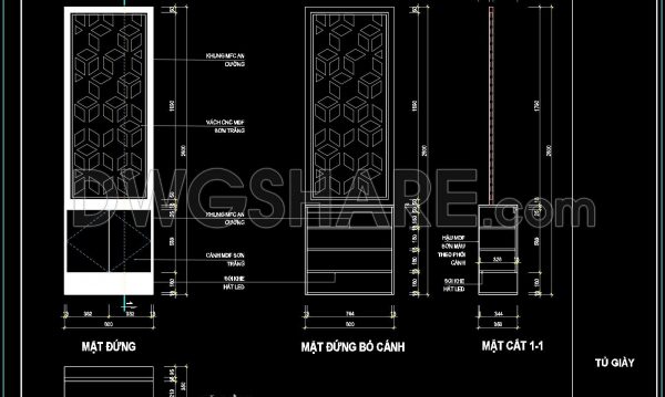 219. Free Download CNC Partition Panel CAD Drawing Detailed Design with Dimensions