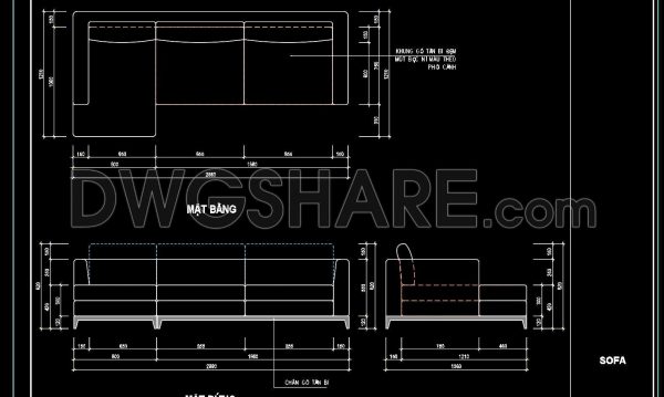 27. Free CAD Drawing Modern Sectional Sofa