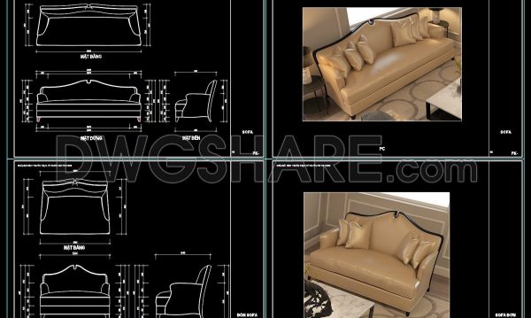 11 months ago
                

                
             54628. Free Download CAD Drawings of Luxury Sofa and Armchair with Full Dimensions