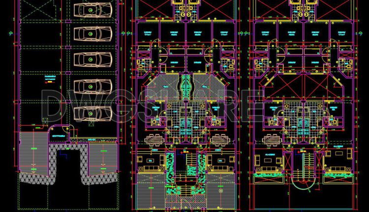 284. Download free AutoCAD DWG floor plan drawings of a residential building (1)