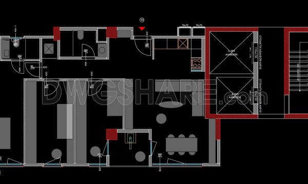 10 months ago
                

                
             534289. Free Download CAD Floor Plan of a Modern 3-Bedroom Apartment Interior Layout