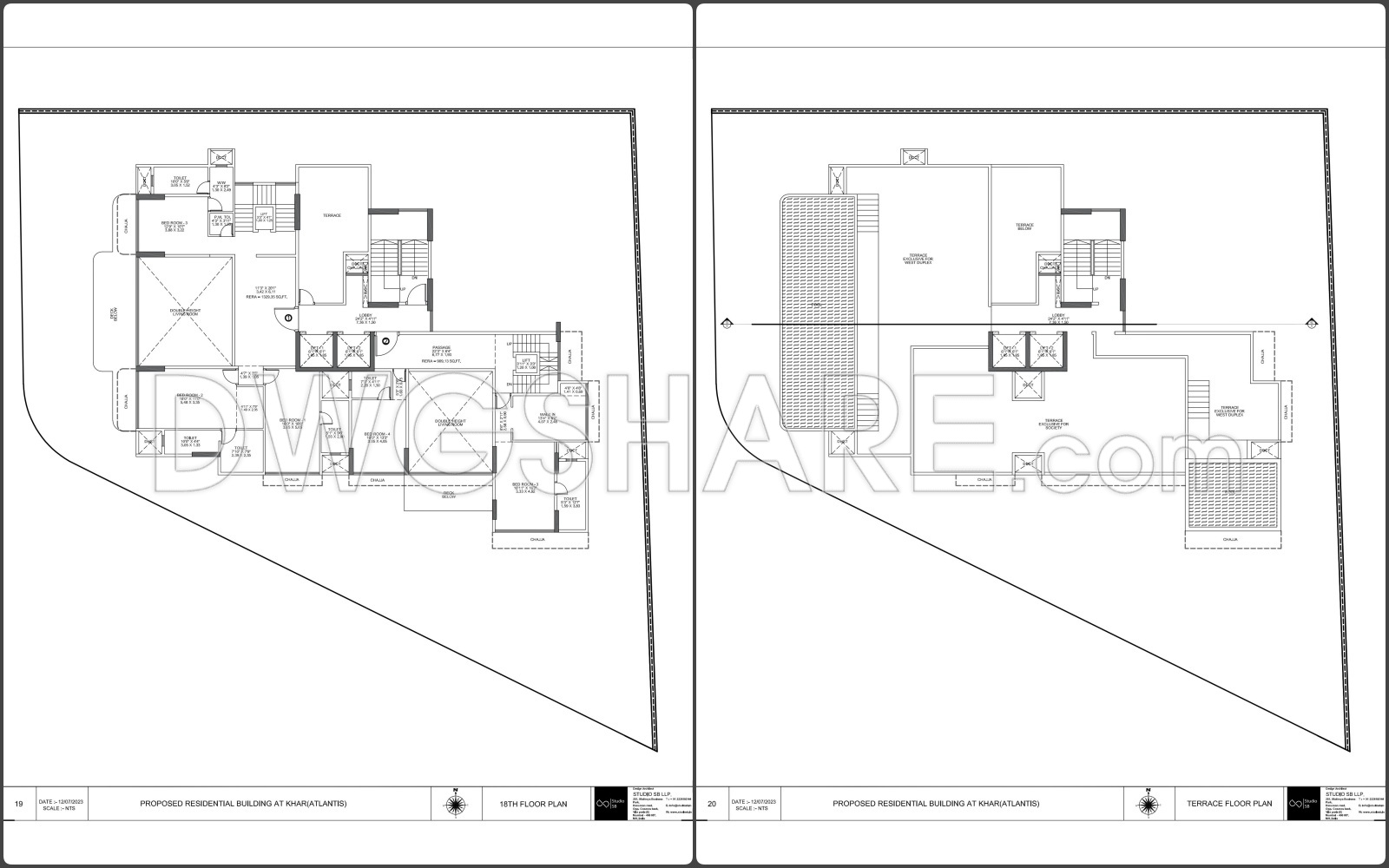 291. Free Download Architectural Floor Plans - Proposed Residential Building (5)