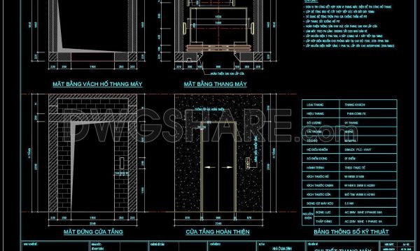347. Free Download – Residential Elevator CAD Drawings