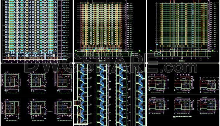 35 Download The Architectural Cad Drawing Of A 24-storey Mixed-use Commercial And Residential Building (3)