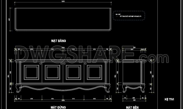 10 months ago
                

                
             38535. Free Download Living Room TV Cabinet 2D CAD Drawing