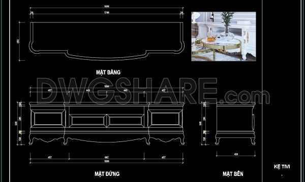 37. Get Free 2D CAD Drawing of Living Room TV Cabinet