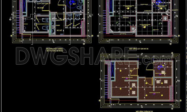 409. Download Free CAD Blocks – Public Toilet and Washroom Details