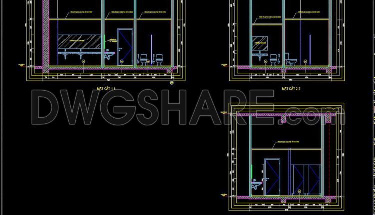 409. Download Free CAD Blocks – Public Toilet and Washroom Details (3)