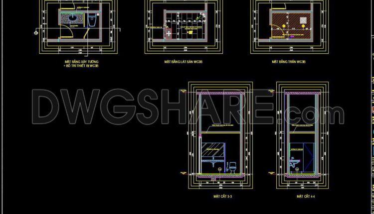 409. Download Free CAD Blocks – Public Toilet and Washroom Details (1)