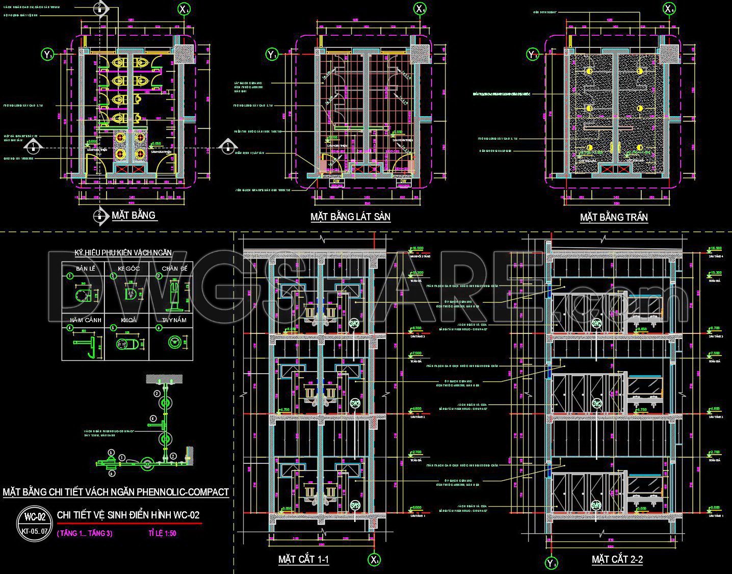 412. Download Free CAD Blocks – Public Toilet and Washroom Details (1)