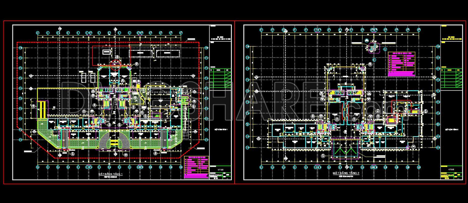 44. Free Download CAD Drawing Large Commercial Building Ground Floor ...