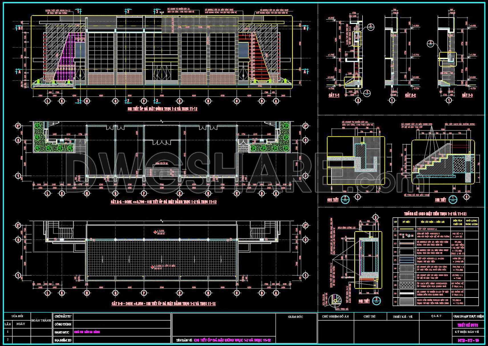 443. Free Download – Elegant Stone Facade CAD Detail Drawing (3)