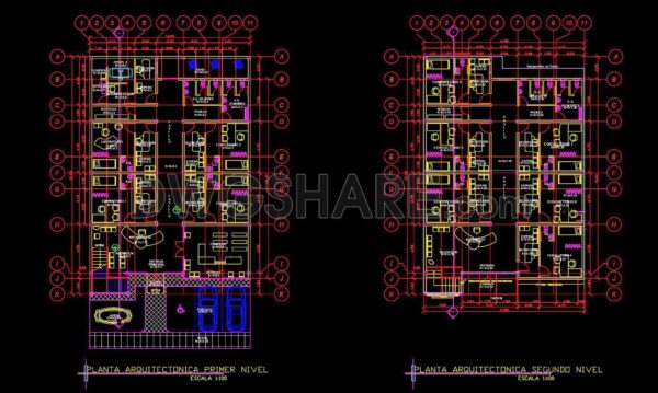48. Download CAD Architectural Drawings for a Two-Story Medical Clinic