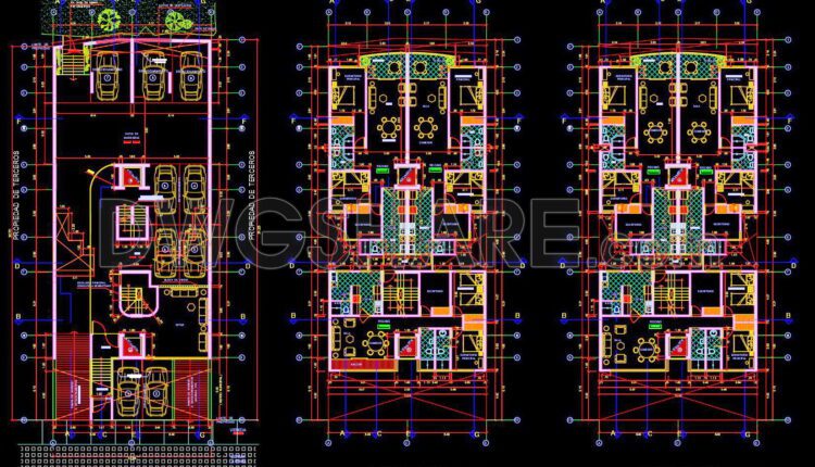 48. Free Download Complete 16-Storey Residential Building Architectural AutoCAD DWG Drawings (5)
