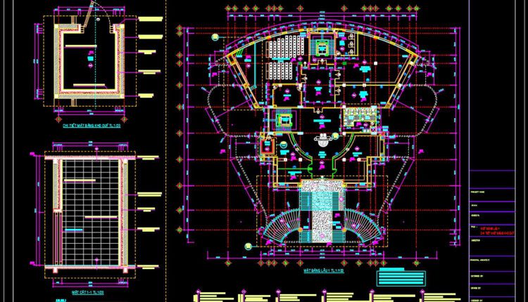 53. Download Free Cad Dwg Files – Office Building 12 Floors, Floor Plan Level 1 & 2 (2)