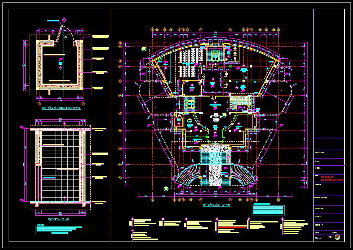 53. Download Free Cad Dwg Files – Office Building 12 Floors, Floor Plan Level 1 & 2 (2)