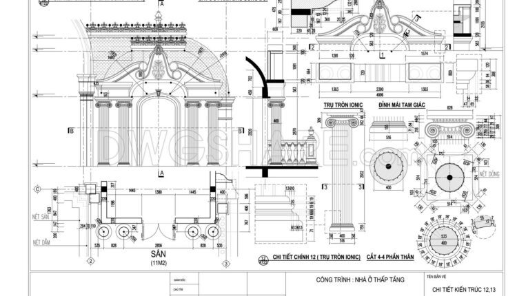 568. Download Of Cad Drawings Of European Classical Architectural Details (9)
