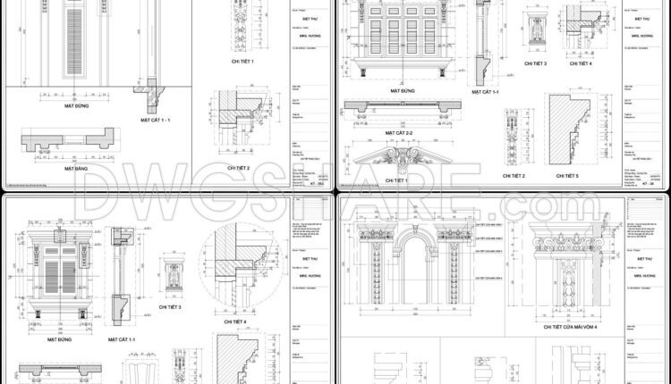 569. Download Of Cad Drawings Of European Architectural Details (1)
