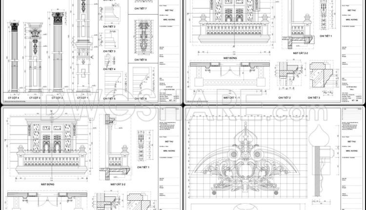 569. Download Of Cad Drawings Of European Architectural Details (2)
