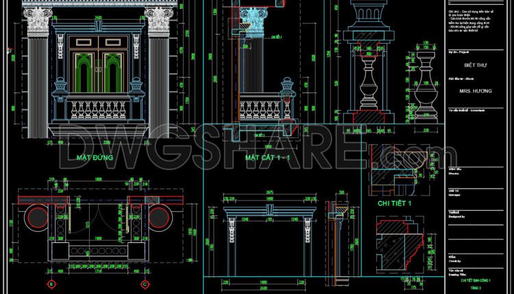 569. Free Download Of Cad Drawings Of European Classical Architectural Details