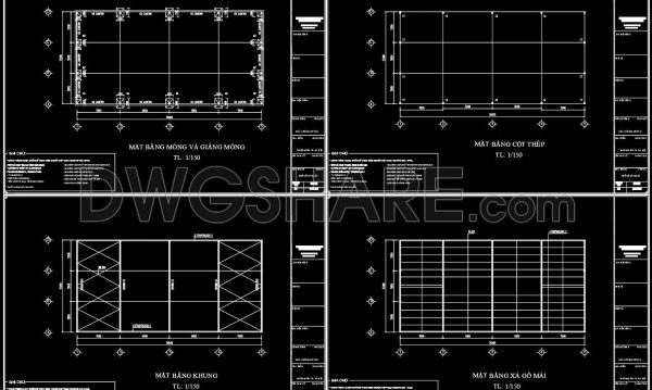 60. Free Download 20m x 32m Factory Building Architectural CAD Drawing