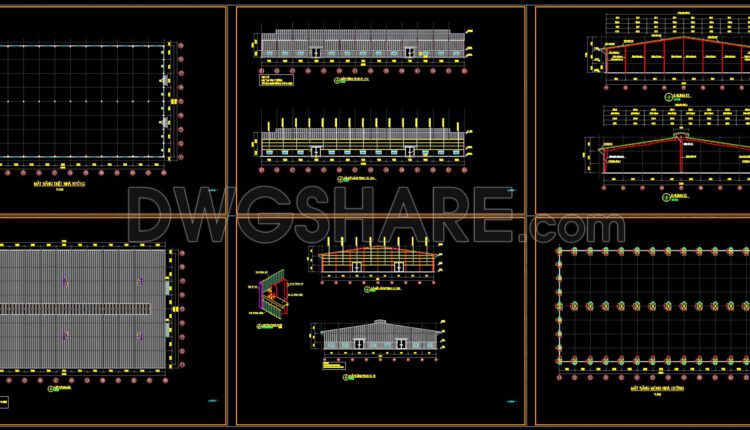 62. Free Download Factory Design Cad Drawings – Workshop Area 53m X 91m ...