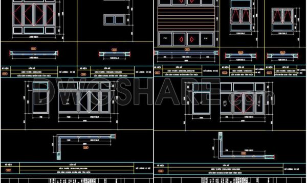 717. Free Detailed CAD Drawings Of Doors, Windows For Download