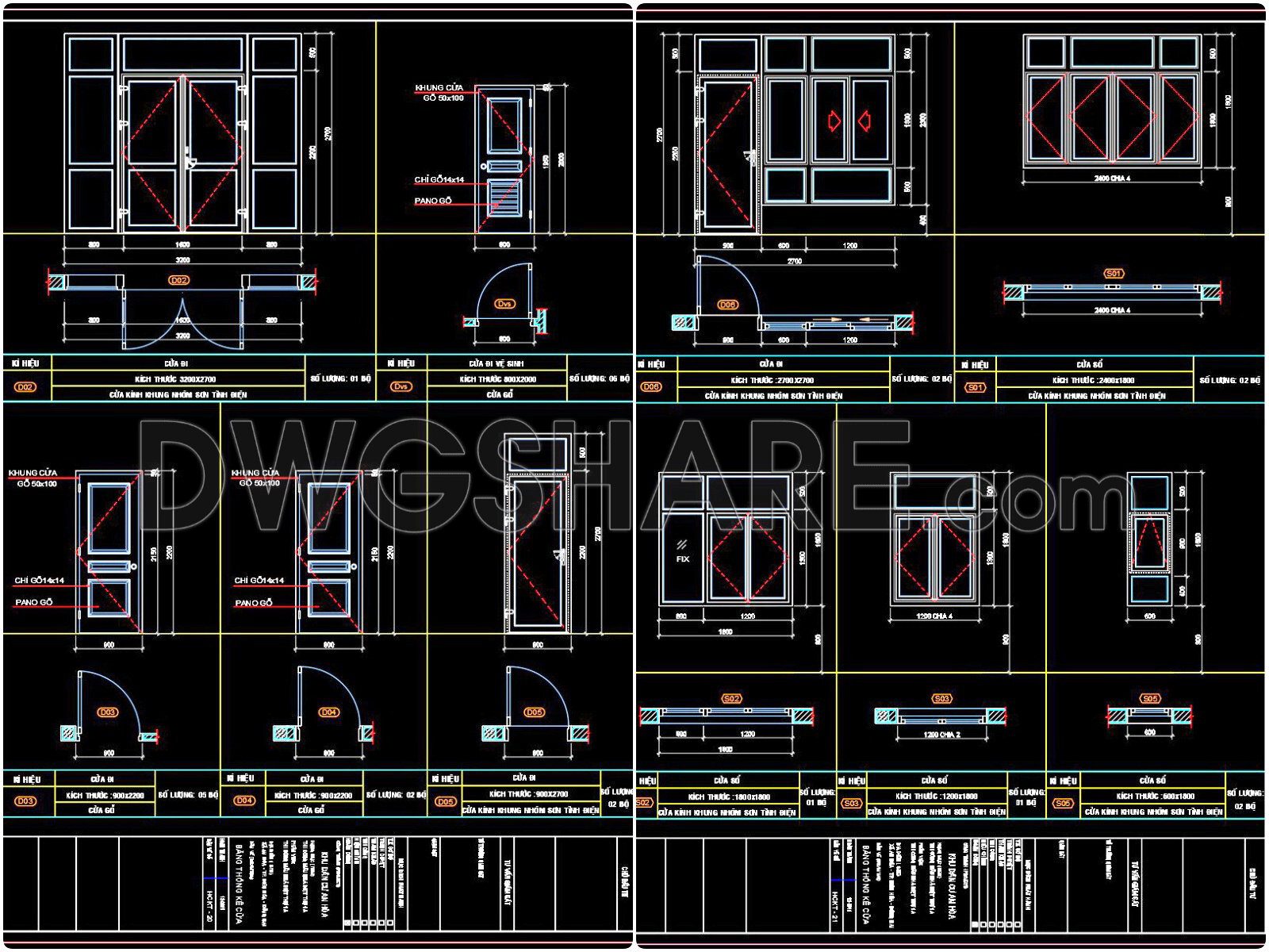 717. Free Detailed CAD Drawings Of Doors, Windows For Download (3)